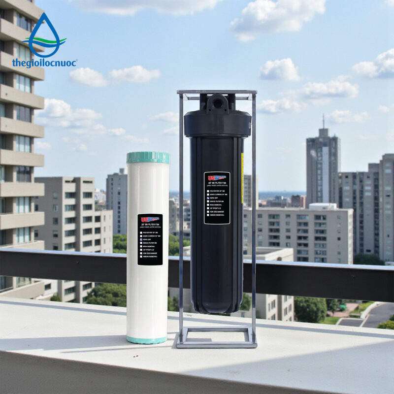 BỘ LỌC XỬ LÝ KIM LOẠI NẶNG USTOPWATER 20 INCH BÉO KDF-45-AS.2